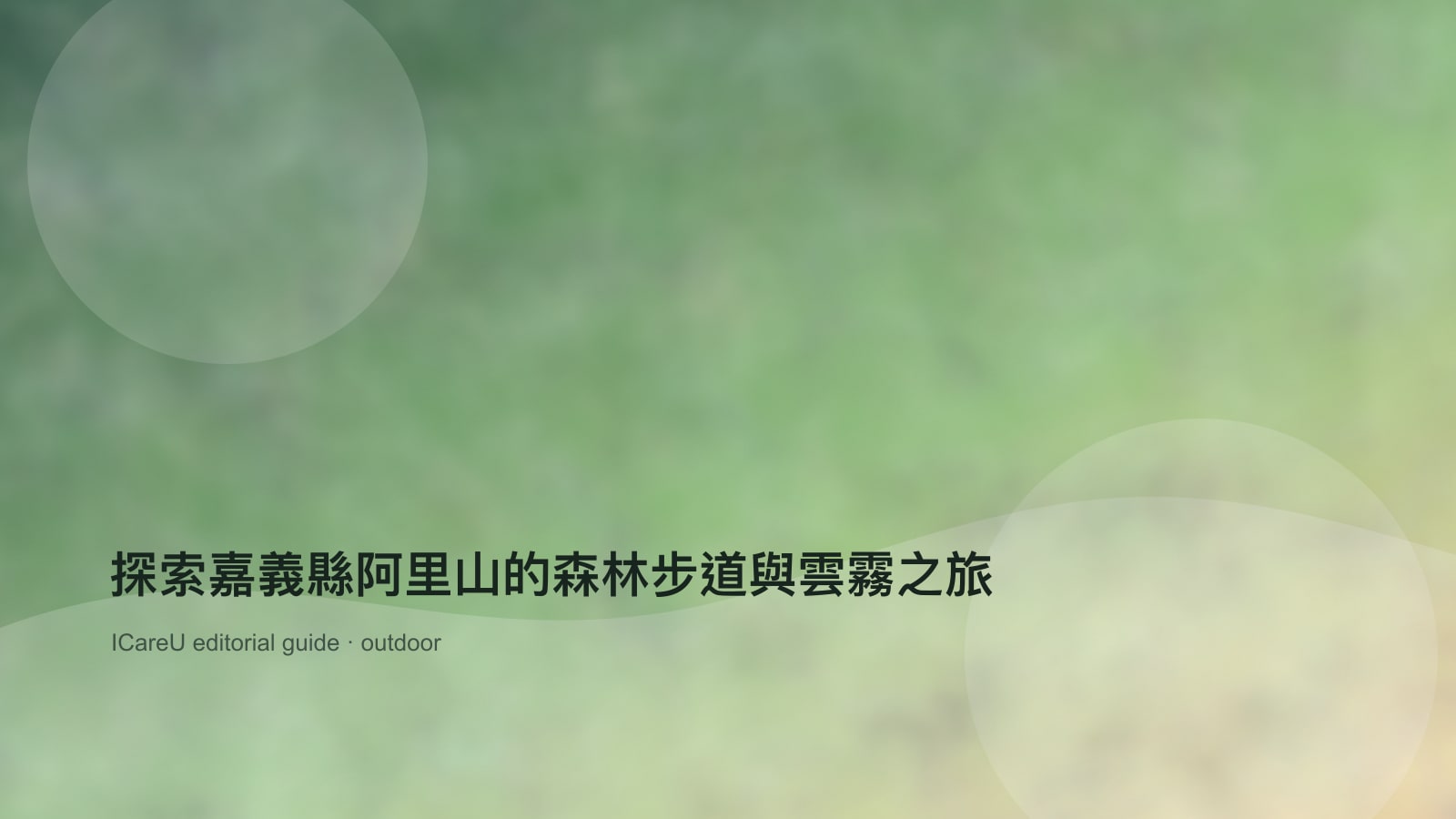 探索嘉義縣阿里山的森林步道與雲霧之旅