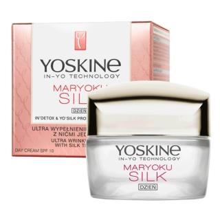 【YOSKINE】魔幻絲綢SPF10日間抗皺霜50ml 蠶絲線 大豆蛋白 全天候保濕 官方正貨(日霜)，圖片來源：momo 商品頁 / 全球通國際有限公司