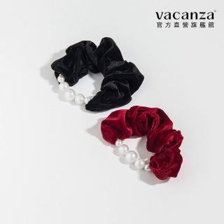 【vacanza】絨毛復古 髮圈 大腸圈(髮飾 髮束 生日禮物)，圖片來源：momo 商品頁 / 假期國際有限公司