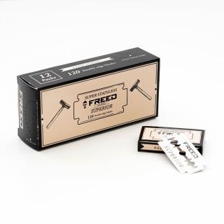【FREED】雙刃刮鬍刀片(120片裝 / 通用雙刃安全刮鬍刀)Double Edge Blades 客製化刻字 生日禮物 男友禮物,圖片來源:momo 商品頁 / 永利國際有限公司