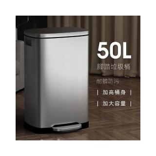 不銹鋼掀蓋腳踏式垃圾桶 家用廚房大容量垃圾桶 大號商用室內辦公室翻蓋垃圾桶垃圾桶 不銹鋼垃圾桶 夾縫垃圾桶 廚房垃圾桶，圖片來源：momo 商品頁 / 元桀企業社
