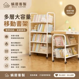 大容量 繪本架 展示架 可調節 移動式 鐵藝 書架 落地架 收納架 置物架,圖片來源:momo 商品頁 / 士喬企業社