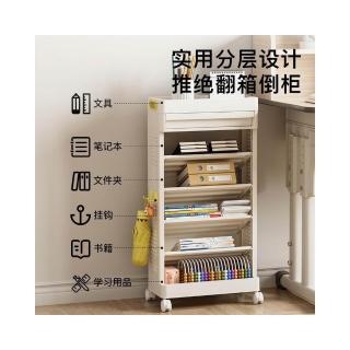 收納書架 客廳大容量可移動小推車 多層收納置物架，圖片來源：momo 商品頁 / 皓勲企業社